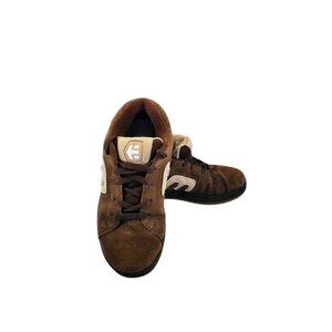 Etnies Kids Callicut Skate Shoes Brown Suede Y2K Chunky Size 5